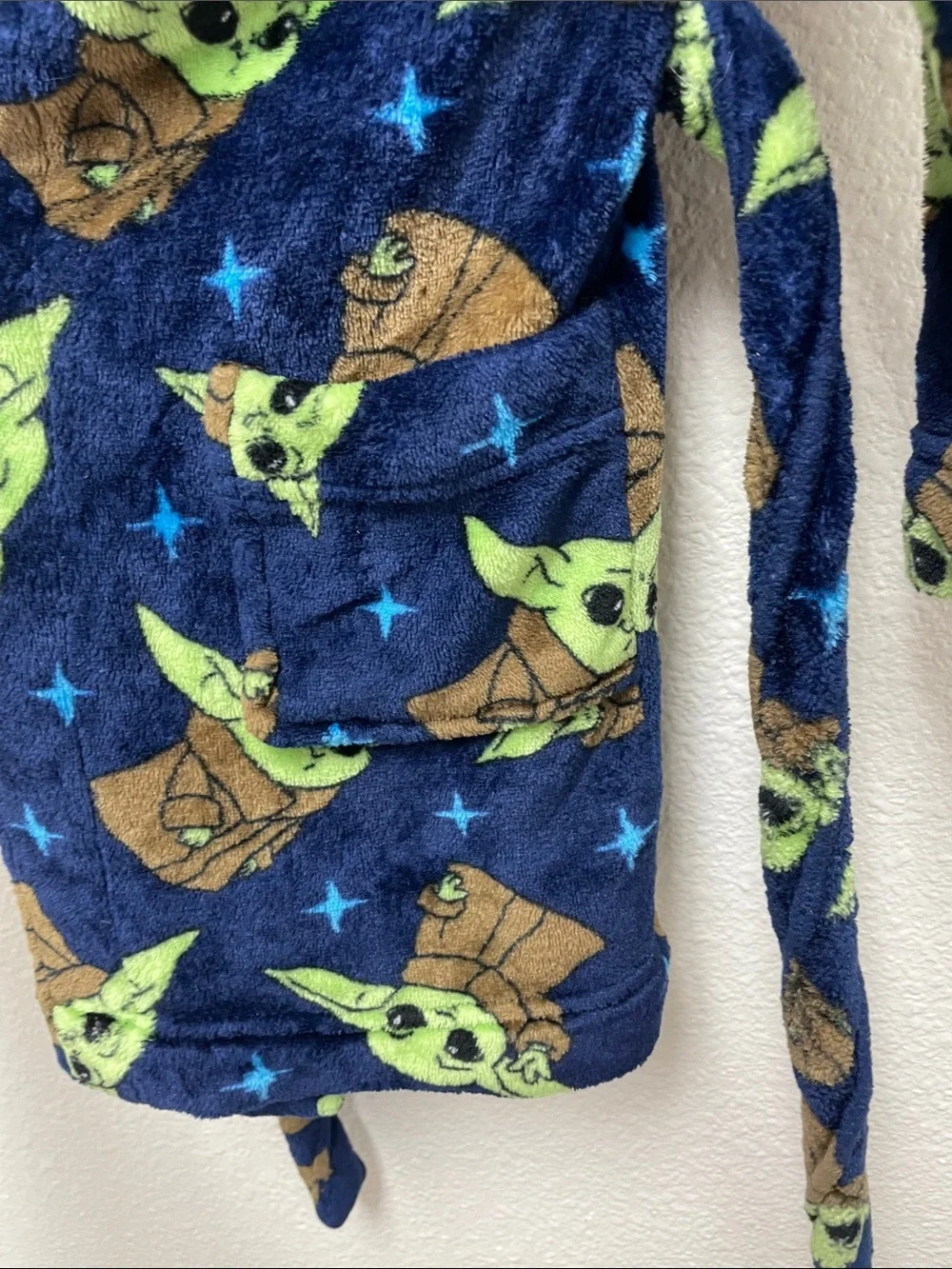Star Wars Grogu Mandalorian Plush Bath Robe Kid’s Boy’s 4/5